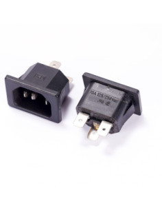 Gniazdo męskie złącza zasilania IEC, 15A 125/250V AC, KEMA-KEUR | Elektryka | Eshop Dopak | Wszystko dla Przemysłu