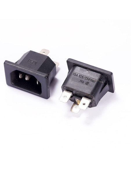 Gniazdo męskie złącza zasilania IEC, 15A 125/250V AC, KEMA-KEUR | Elektryka | Eshop Dopak | Wszystko dla Przemysłu