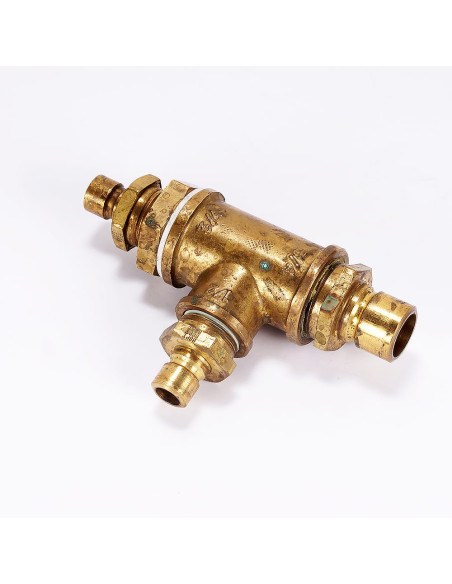 Mosiężny trójnik do szybkozłączy hydraulicznych - 1x1/2, 2x3/4 | Wszystko dla Przemysłu | Eshop Dopak