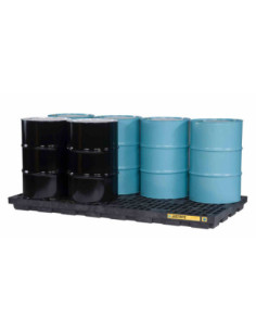 Wanna wychwytowa niskoprofilowa pod 8 beczek 2464 x 1245 x 140 mm, czarna | Rozwiązania dla przemysłu | Sklep Eshop Dopak