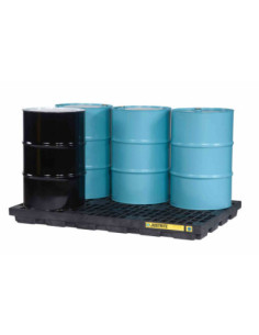 Wanna wychwytowa niskoprofilowa pod 6 beczek 1854 x 1245 x 140 mm, czarna | Rozwiązania dla przemysłu | Sklep Eshop Dopak