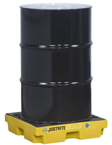 Wanna wychwytowa niskoprofilowa pod 1 beczkę 635 x 635 x 140 mm, żółta | Rozwiązania dla przemysłu | Sklep Eshop Dopak