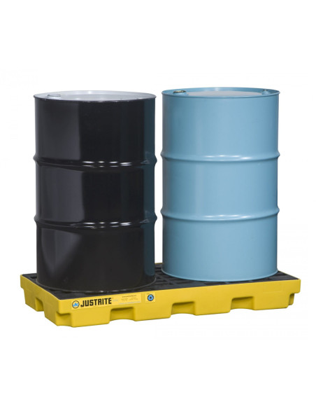 Wanna wychwytowa niskoprofilowa pod 2 beczki 1245 x 635 x 140 mm, żółta | Rozwiązania dla przemysłu | Sklep Eshop Dopak