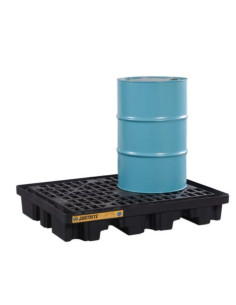 Wanna wychwytowa niskoprofilowa pod 2 beczki 1397 x 1143 x 229 mm, czarna | Rozwiązania dla przemysłu | Sklep Eshop Dopak