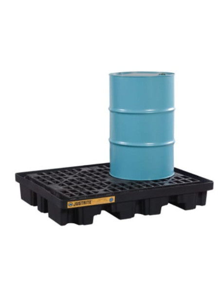 Wanna wychwytowa niskoprofilowa pod 2 beczki 1397 x 1143 x 229 mm, czarna | Rozwiązania dla przemysłu | Sklep Eshop Dopak