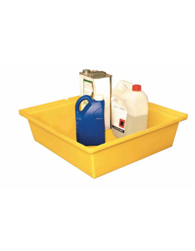Wanna wychwytowa bez kratownicy pod małe pojemniki 630 x 590 x 175 mm, żółta | Rozwiązania dla przemysłu | Sklep Eshop Dopak