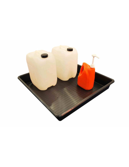 Wanna wychwytowa bez kratownicy pod małe pojemniki 800 x 800 x 120 mm, czarna | Rozwiązania dla przemysłu | Sklep Eshop Dopak