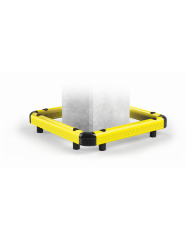 Elastyczna bariera podłogowa do ochrony kolumn C1 140 x 700 x 700 mm, małe natężenie ruchu | Rozwiązania dla przemysłu | Sklep E