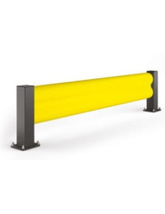 Elastyczna bariera do ochrony regałów pojedyncza BF COM/1 2400 x 450 mm, duże natężenie ruchu | Rozwiązania dla przemysłu | Skle