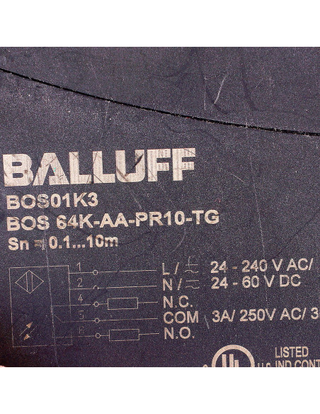Czujnik optoelektroniczny, BALLUFF, BOS 64K-AA-PR10-TG BOS01K3 | Automatyka | Eshop Dopak | Wszystko dla Przemysłu