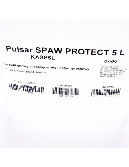 Pulsar Spaw Protect 5 L Bezsilikonowy Niepalny Środek Antyodpryskowy, KASP5L, Ondo | Chemia techniczna | Eshop Dopak
