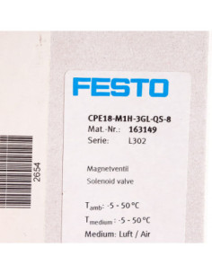 Elektrozawór, CPE18-M1H-3GL-QS-8/163149 N | Pneumatyka | Eshop Dopak | Wszystko dla Przemysłu 2