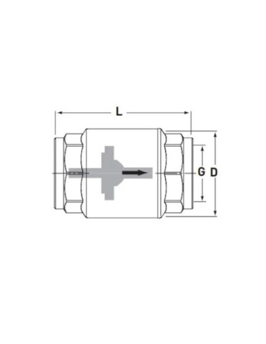 Zawór zwrotny HEXA ww 1/2" CW617N/NBR  PN25 | Hydraulika | Eshop Dopak | Wszystko dla Przemysłu