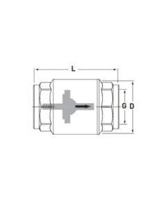 Zawór zwrotny HEXA ww 3/4" CW617N/NBR  PN25 | Hydraulika | Eshop Dopak | Wszystko dla Przemysłu 2
