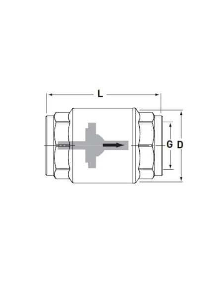 Zawór zwrotny HEXA ww 1 1/2" CW617N/NBR  PN18 | Hydraulika | Eshop Dopak | Wszystko dla Przemysłu