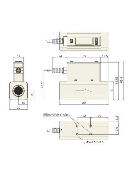 Cyfrowy czujnik przepływu i ciśnienia 1/2" 500L (1-5V)  2 PNP Analog. | Przyrządy Pomiarowe | Eshop Dopak | Wszystko dla Przemys