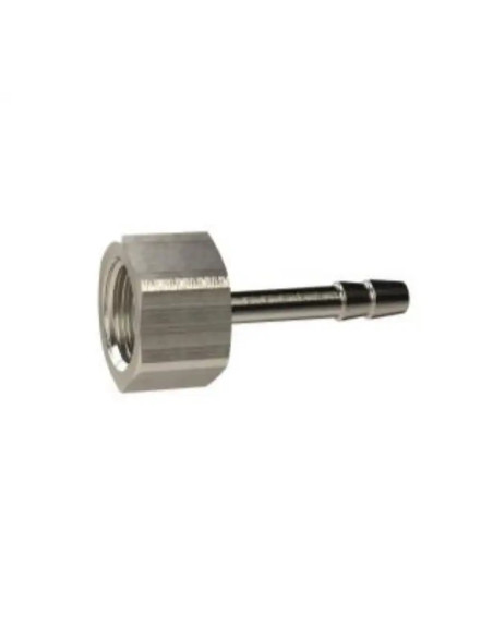 Króciec gwintowany prosty do węża fi 8 mm G 1/8 GW, mosiądz niklowany, temp.  150'C