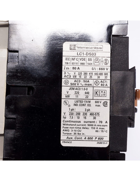 Stycznik 220V AC, LC1D503M, TELEMECANIQUE | Elektryka | Eshop Dopak | Wszystko dla Przemysłu