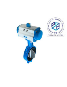 Zawór klapowy DN80 GG25/EPDM/304 z napędem pneumatycznym, powrót sprężyną NC | Hydraulika | Eshop Dopak | Wszystko dla Przemysłu
