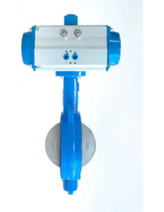Zawór klapowy DN80 GG25/NBR/304 z napędem pneumatycznym, powrót sprężyną NC | Hydraulika | Eshop Dopak | Wszystko dla Przemysłu 2