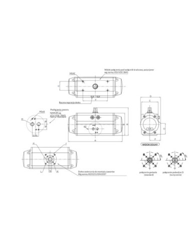 Napęd pneumatyczny podwójnego działania typ RX model 100 168Nm F07/F10 CH22 | Hydraulika | Eshop Dopak | Wszystko dla Przemysłu