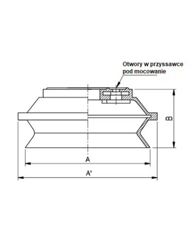 Przyssawka próżniowa fi 115 mm, 1,5 mieszkowa, NBR, z mocowaniem G 1/2 GW | Pneumatyka | Eshop Dopak | Wszystko dla Przemysłu