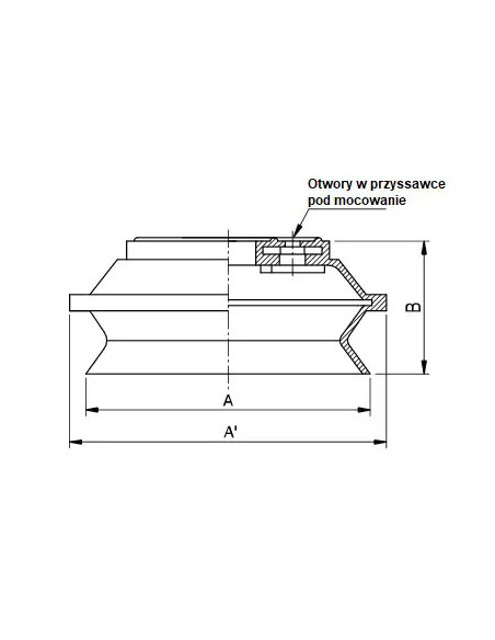 Przyssawka próżniowa fi 115 mm, 1,5 mieszkowa, NBR, z mocowaniem G 1/2 GW | Pneumatyka | Eshop Dopak | Wszystko dla Przemysłu
