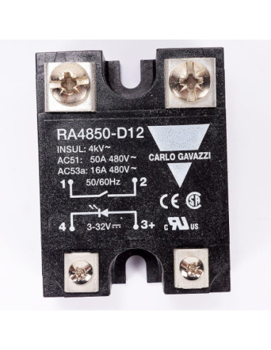 Przekaźnik półprzewodnikowy, RA4850-D12, CARLO GAVAZZI | Elektryka | Eshop Dopak | Wszystko dla Przemysłu