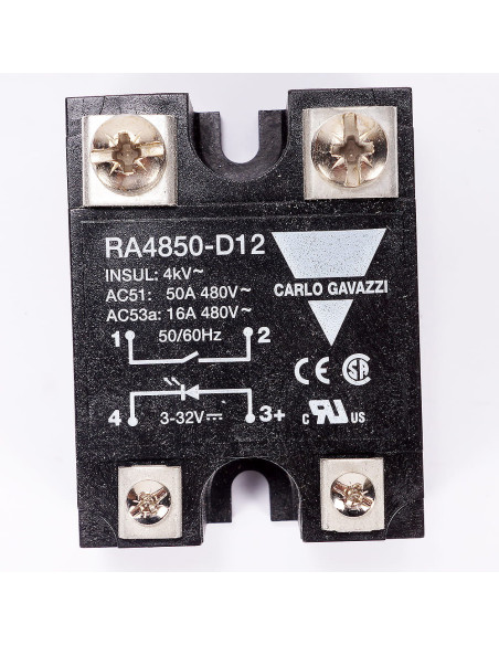 Przekaźnik półprzewodnikowy, RA4850-D12, CARLO GAVAZZI | Elektryka | Eshop Dopak | Wszystko dla Przemysłu
