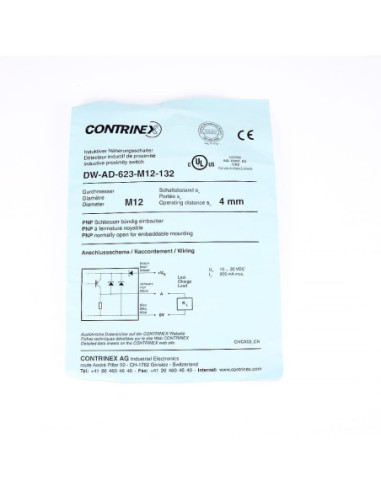 Czujnik indukcyjny, DW-AD-623-M12-132, CONTRINEX | Automatyka | Eshop Dopak | Wszystko dla Przemysłu