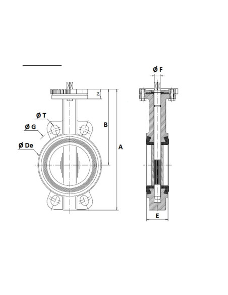 Zawór klapowy DN200 STD CF8M/CF8M/EPDM PN16 | Hydraulika | Eshop Dopak | Wszystko dla Przemysłu