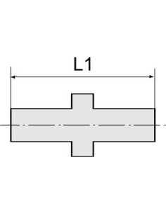Złączka skręcana prosta z poliamidu G 3/8 GZ do węża fi 4x6 mm, PA 2