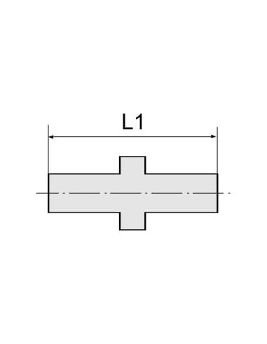 Złączka skręcana prosta z poliamidu G 3/8 GZ do węża fi 8x10 mm, PA