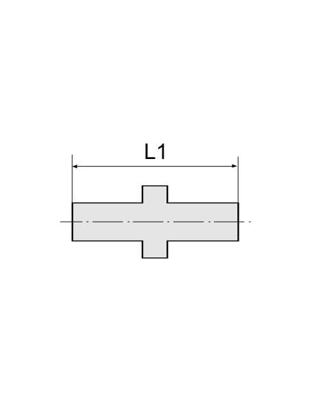 Złączka skręcana prosta z poliamidu G 1/2 GZ do węża fi 6x8 mm, PA