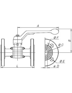 Zawór kulowy kołnierzowy OLYMPIC DN20 do 16 bar, mosiądz | Hydraulika | Eshop Dopak | Wszystko dla Przemysłu 2
