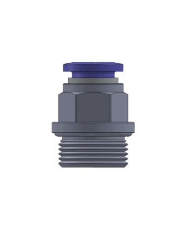 Złączka wtykowa prosta z gwintem metrycznym do węża fi 12 mm, M18x1,5 GZ, mosiądz niklowany | Pneumatyka | Eshop Dopak | Wszystk
