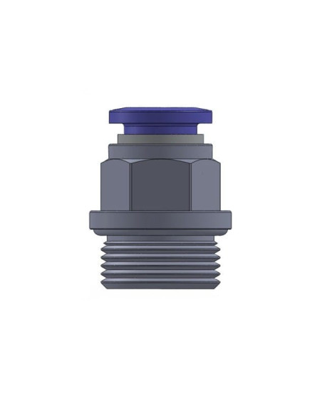 Złączka wtykowa prosta z gwintem metrycznym do węża fi 12 mm, M18x1,5 GZ, mosiądz niklowany | Pneumatyka | Eshop Dopak | Wszystk