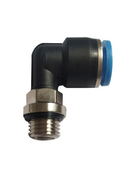 Złączka wtykowa kątowa z gwinem metrycznym M18X1,5 GZ do węża fi 10 mm, mosiądz niklowany | Pneumatyka | Eshop Dopak | Wszystko 
