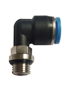Złączka wtykowa kątowa z gwinem metrycznym M18X1,5 GZ do węża fi 12 mm, mosiądz niklowany | Pneumatyka | Eshop Dopak | Wszystko 