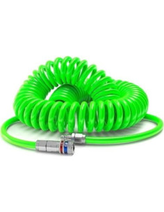 Wąż spiralny CEJN PU Hi-Vision fi 6,5x10 mm z szybkozłączami eSafe 320, długość 6 m NEONOWY | Pneumatyka | Eshop Dopak | Wszystk