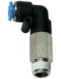 Złączka pneumatyczna wtykowa kątowa przedłużona R 3/8 GZ do węża fi 12 mm, tworzywo sztuczne | Pneumatyka | Eshop Dopak | Wszyst