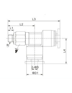 Trójnik pneumatyczny wtykowy obrotowy typu T G 1/2 GZ do węża fi 12 mm, tworzywo sztuczne | Pneumatyka | Eshop Dopak | Wszystko  2