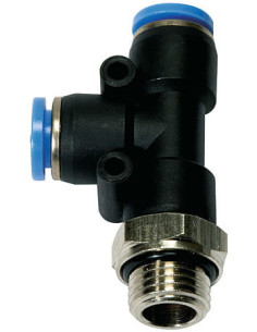 Trójnik pneumatyczny wtykowy obrotowy typu T G 1/8 GZ do węża fi 6 mm, tworzywo sztuczne | Pneumatyka | Eshop Dopak | Wszystko d