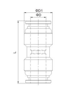 Złączka pneumatyczna wtykowa prosta przelotowa do węża fi 6 mm, stal nierdzewna 316L | Pneumatyka | Eshop Dopak | Wszystko dla P 2