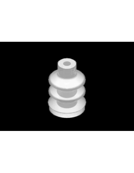 VG.LB16F.50.SFO Przyssawka próżniowa fi 16 mm, 2,5 mieszkowa, Silikon FDA, 50 Sh   pianka silikonowa | Pneumatyka | Eshop Dopak 