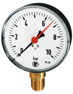 Manometr radialny 0-1 bar, G 1/2, 100 mm | Przyrządy Pomiarowe | Eshop Dopak | Wszystko dla Przemysłu