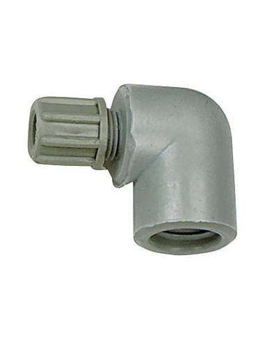 Złączka skręcana kątowa G1/4w pod wąż 6/8, PA