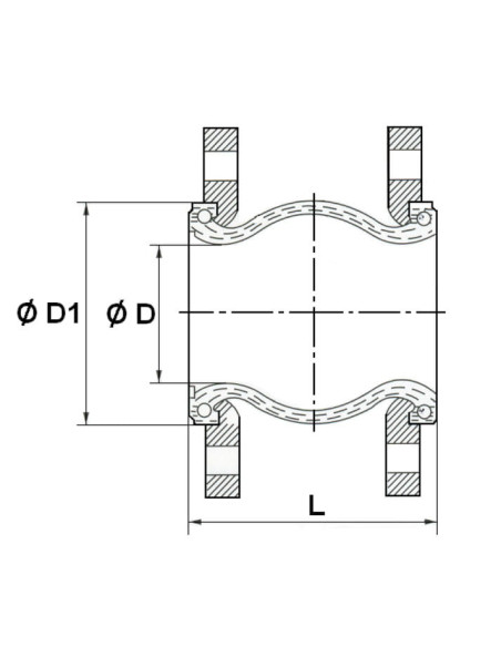 Kompensator DN65 kołn. stal galw. mieszkowy NBR dł.115mm | Hydraulika | Eshop Dopak | Wszystko dla Przemysłu