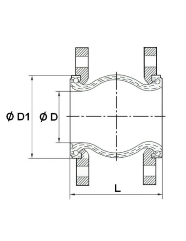 Kompensator DN80 kołn. stal galw. mieszkowy NBR dł.130mm | Hydraulika | Eshop Dopak | Wszystko dla Przemysłu