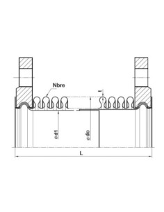 Kompensator stalowy kołnierzowy DN150, PN16 mieszkowy, stal nierdzewna 321, kołnierze czarne | Hydraulika | Eshop Dopak | Wszyst 2